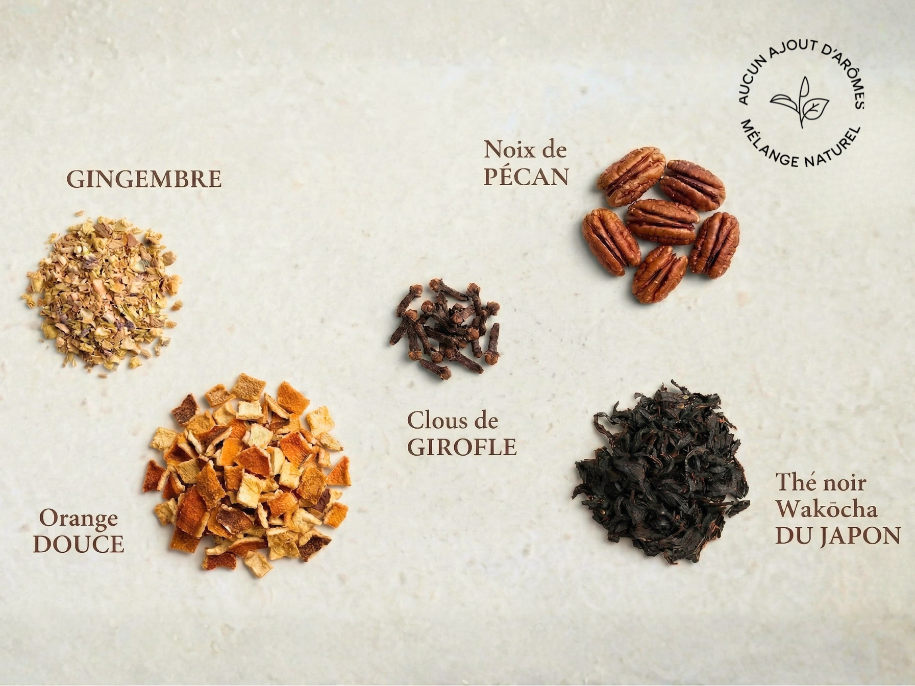the noir orange pecan gingembre